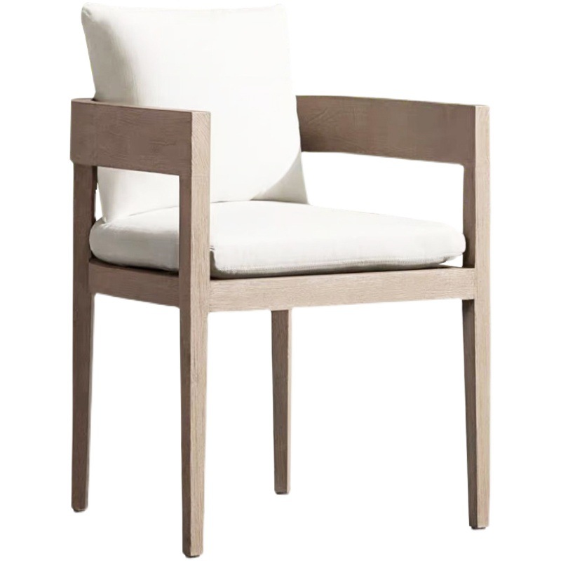 Mesa de comedor de madera maciza y silla patio al aire libre teca anticorrosión apenado Jardín de la villa ocio al aire libre ratán mesa de comedor de madera maciza y silla image 6