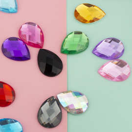 仿台湾平水滴龟面亚克力钻 壁挂钟表合金凤尾点钻配件diy饰品贴钻