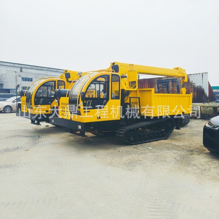 园林履带自卸背树吊 全地形随车起重机 5吨履带式随车吊