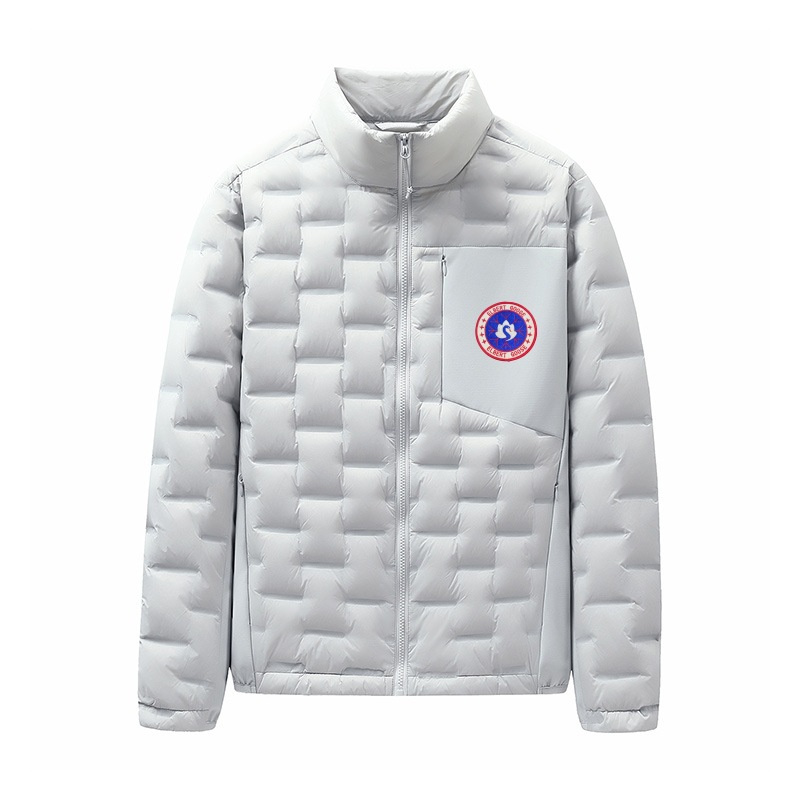 跨境户外运动帅大鹅90白鸭绒轻薄立领长袖加拿大情侣羽绒服男外套