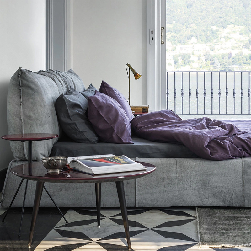 Baxter Italian Minimalist Bed, Simple Modern Home Double Wedding Bed. Master Bedroom Bed, Accessible Luxury Imitation Leather Bathroom