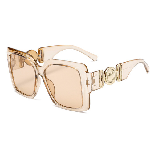 2024 cross-border new style large frame thick leg slimming sunglasses European and American fashion street photography sun protection sunglasses BL6852