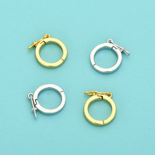 S925纯银精工吊坠扣 百搭机械扣连接卡扣配件diy项链挂坠扣头批发