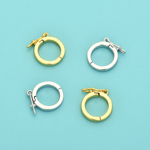 S925 sterling silver Seiko pendant buckle Joker mechanical buckle connection buckle accessories diy necklace pendant buckle wholesale