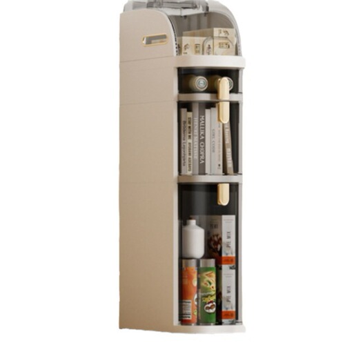 Household gap storage cabinet bathroom kitchen multi-function storage cabinet multi-layer floor-standing large capacity transparent cabinet