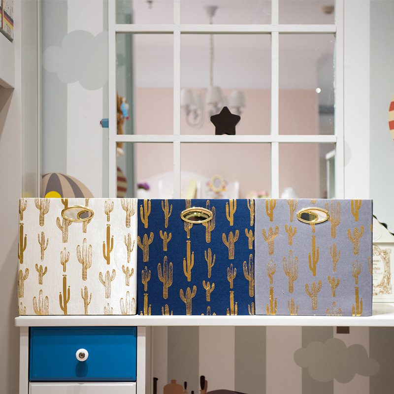 折叠布艺收纳箱棉麻衣服收纳盒防尘抽屉式衣柜收纳衣物储物箱批发