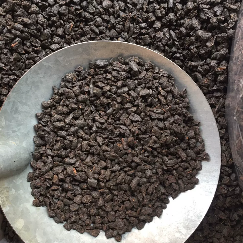 7年陈小颗粒碎银普洱茶宫廷茶化石浓香糯米香勐海熟茶金不换茶头