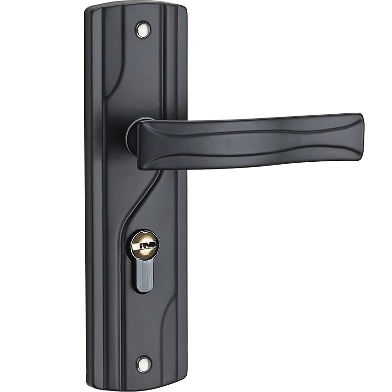 Negro interior dormitorio casa habitación puerta de madera maciza manija de la cerradura Universal Mute cerradura manija cerradura de la puerta