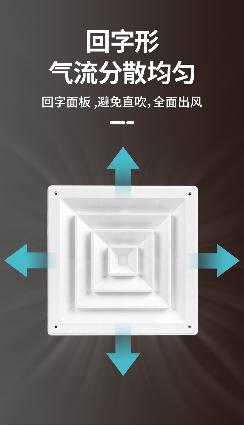 厂家直销热卖方型散流器方转圆防结露排风百叶中央空调出风口通风-阿里巴巴
