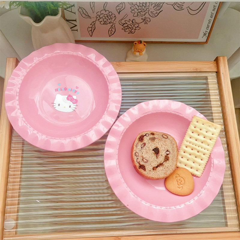 labubu马卡龙糖果色沙拉盘家用水果盘儿童甜品早餐零食水果蛋糕盘|undefined