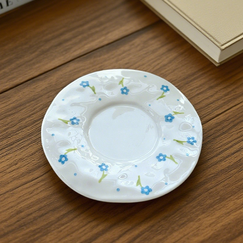 Esmalte coreano pintado a mano taza de café de cerámica con platos de alto valor de marca de rayas de taza de agua de lattes