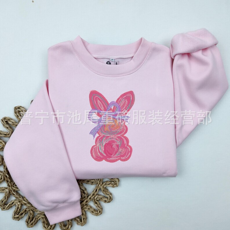 Independent Station SHEIN Easter Shirt Print Crewneck Sweatshirt to Custom Loose Comfortable Women's Clothing