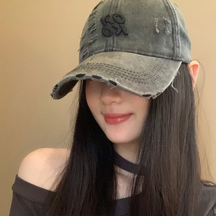 Spring and Summer Washed Old All-match Cap Big Head Wai Face Small Hat American Vintage Rick Baseball Cap Women's Trendy