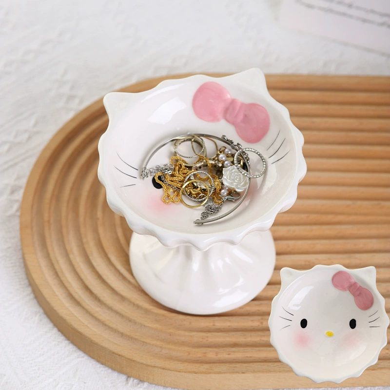 Симпатичный helloKitty кошачий керамический поднос с высокой ценностью украшения для дома украшения ключ украшения коробка для хранения идей