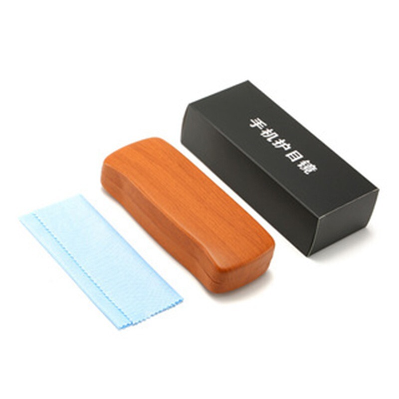 Fashion Wood Grain Mirror Box for Mobile Phone Goggles Portable Anti-pressure Glasses Box Presbyglasses Box