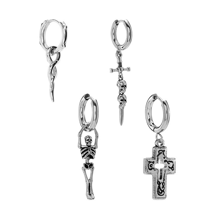 Minimalistiske herre øreringe i rustfrit stål retro_voghion.com