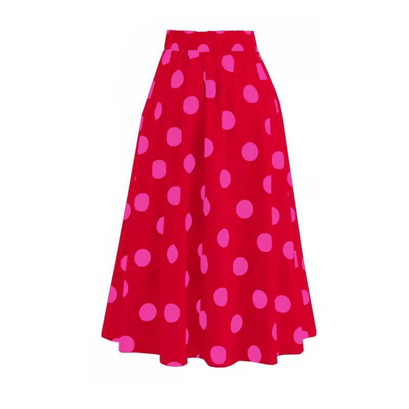 Y259 rose red skirt