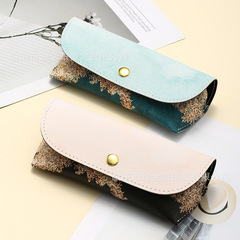 廠家批發 中國風眼鏡盒 高顏值釘扣軟包眼鏡盒 時尚潮流太陽鏡盒