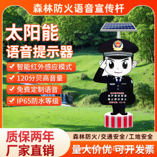 Cartoon forest fire prevention publicity signs voice prompt rod warning broadcaster