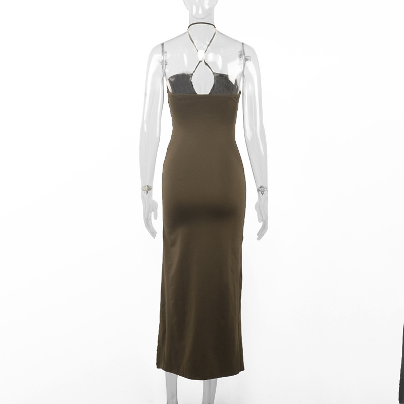 Sleeveless Sexy Female Midi Backless Dresses Slim Night Club Party Women's Dress Bodycon Vestidos Elegantes Para Mujer_voghion.com