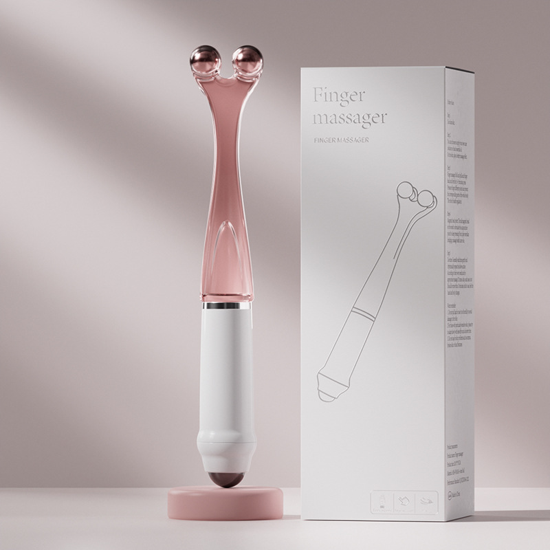 masajeador de rueda de dedo 4 abrazadera de perlas magnéticas masajeador de articulaciones de dedo tigre boca mano de cáñamo blanqueamiento mano delgada 5 perlas masajeador varilla