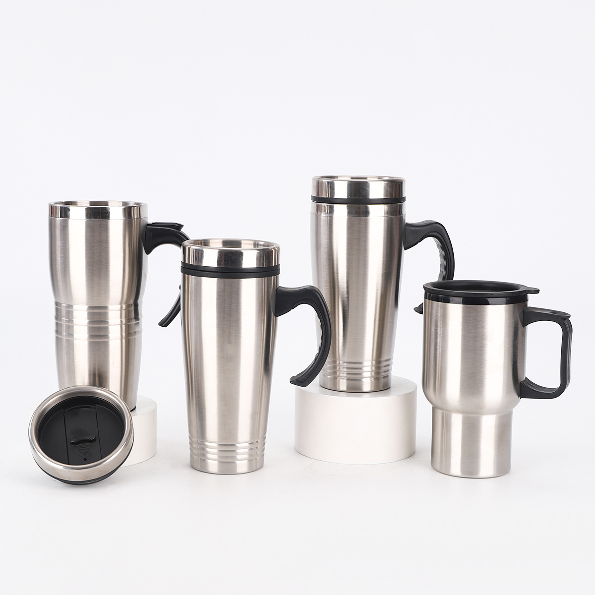 Cross-border 304 taza de aislamiento al vacío de acero inoxidable con mango taza de hielo de gran capacidad taza de agua deportiva portátil al aire libre