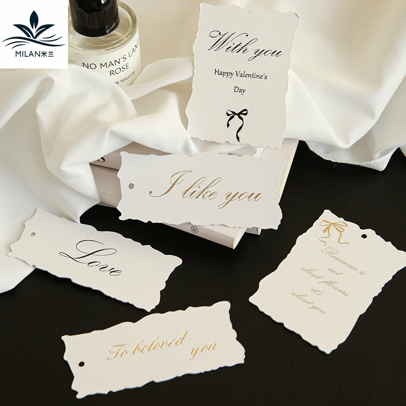 Inswind Tarjeta de bordes franceses estampado simple Inglés floral tarjeta de felicitación creativa tarjeta de felicitación de vacaciones tarjeta postal