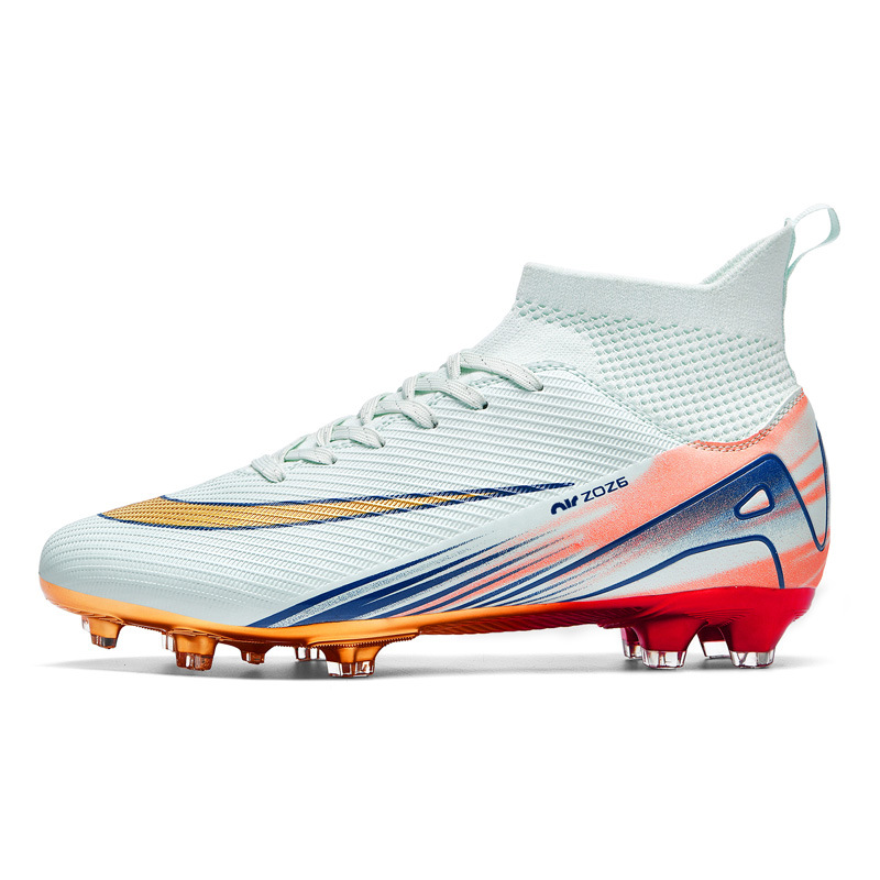 2025 nuevos zapatos de fútbol transfronterizos de clavos largos, zapatos de fútbol juvenil para hombres y mujeres, venta directa de fábrica