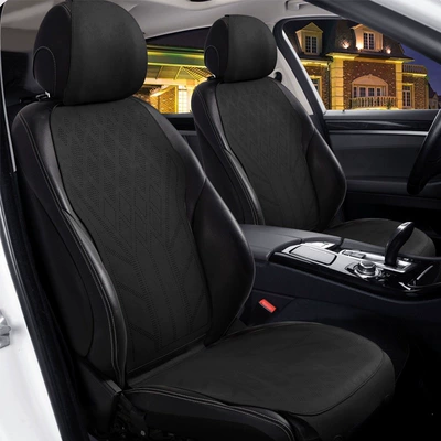 Seat cushion, seat cover seat cushion, high-end saddle pad, suede - two-seater-starry-night-black