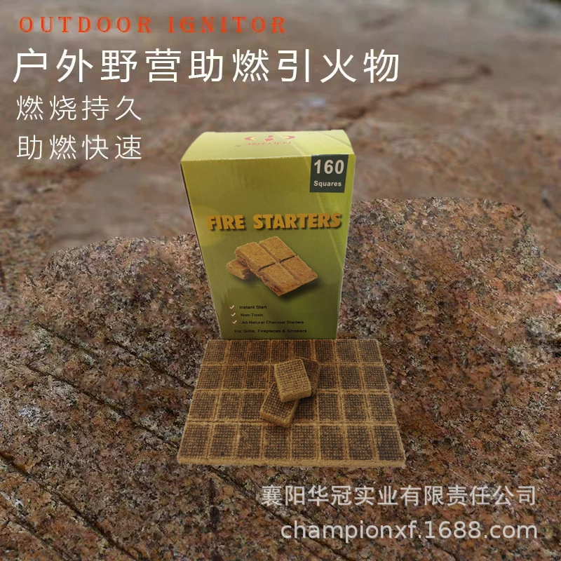 Фабрика Горячая продажа Открытый Кемпинг Пикник твердое топливо барбекю воск окунание волокна блок 160