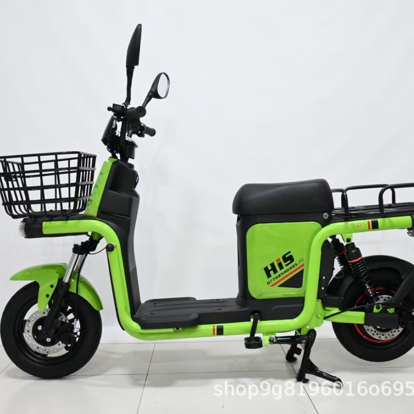 Bicicletas eléctricas de pequeño objetivo con cestas, estantes para llevar, coches de batería para llevar, exportación transfronteriza de vehículos eléctricos de dos ruedas