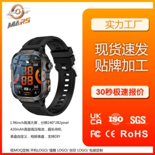 跨境QX12智能手表LED灯心率血压血氧健康监测蓝牙智能通话手表