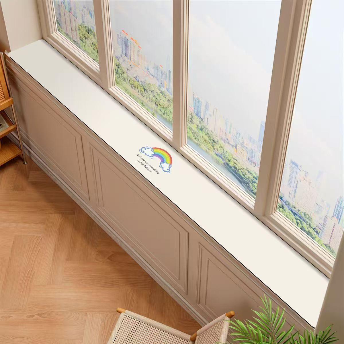 Simple Window Sill Mat, Ultra-Narrow Bay Window Mat, Waterproof and Sun-Proof Window Sill Board Protection Mat, Window Edge Workbench Mat