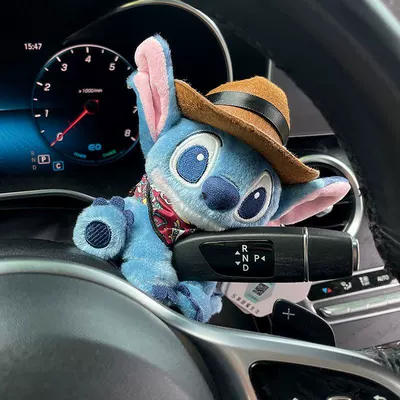 Car ornaments Decoration Plush Toy Wiper - cowboy-hat-bandana-stitch-waistband