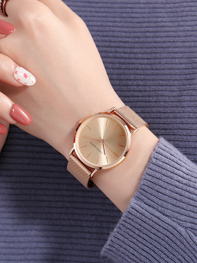Elegant Solid Color Jewelry Buckle Quartz Women's Watches display picture 1