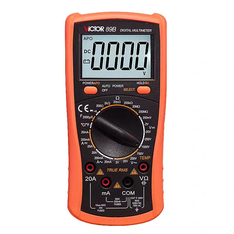 胜利数显万用表VC98B全自动防烧多功能电工高精度数字表测试仪