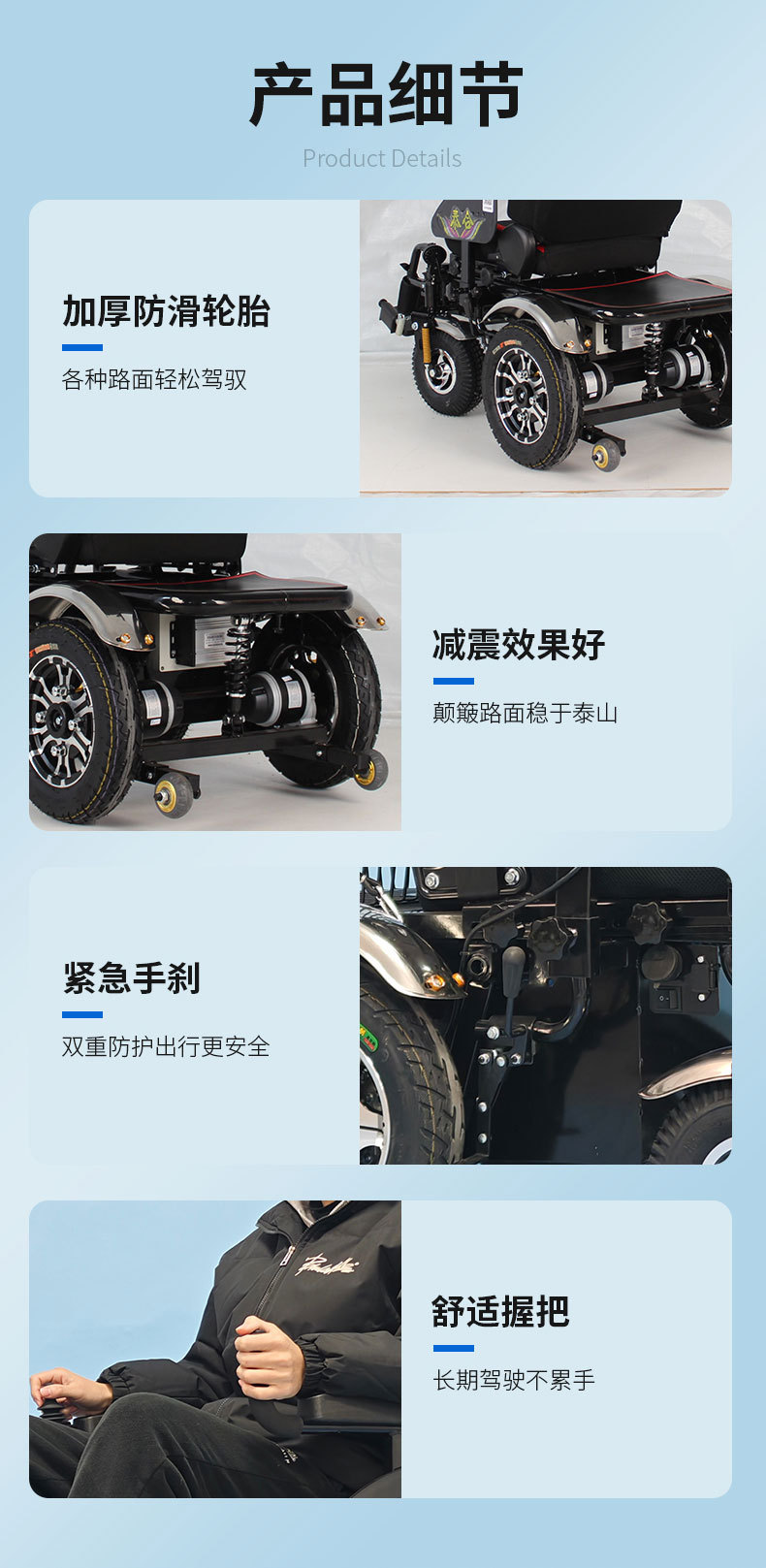 Taihe Titan T1 Electric Mobility Scooter for the Elderly and Disabled, Off-Road Smart Mobility Scooter, Fully Automatic Four-Wheeler