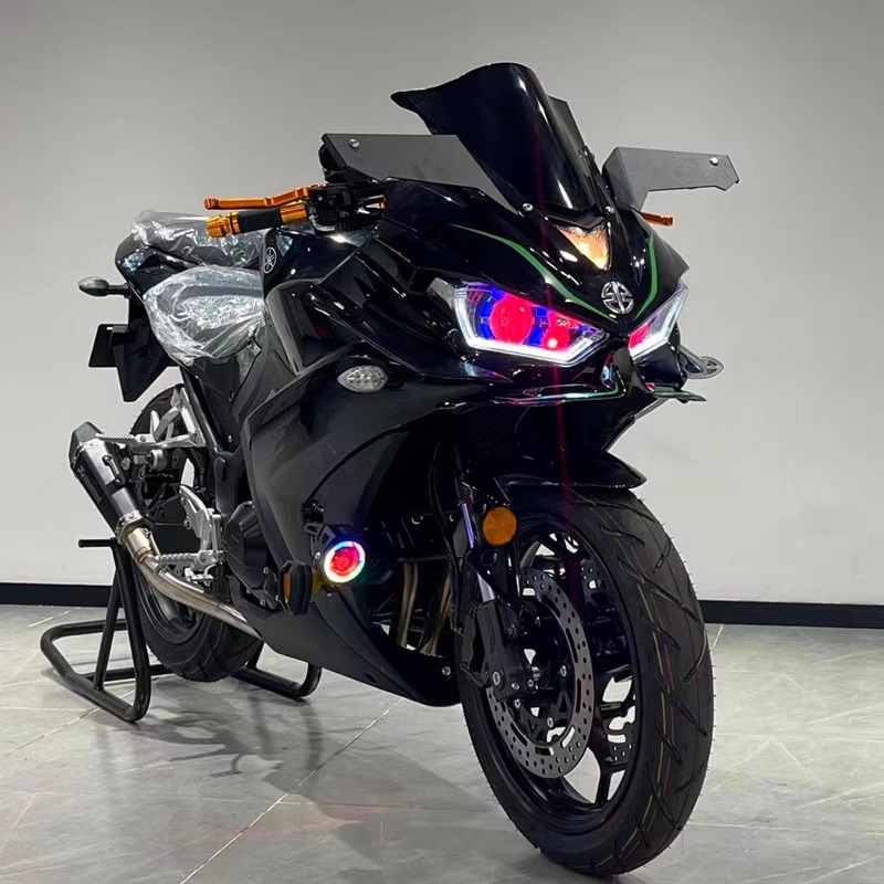 Large V3 Series Two-Wheeled Motorcycle for Highway Racing, Large and Stylish Bike, R3 Horizon Heavy Street Bike, Sports Bike