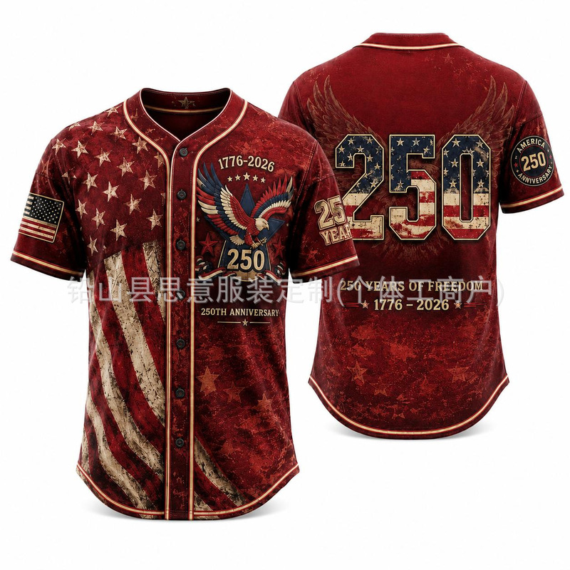 New Statue of Liberty American-Style Baseball Jersey V-Neck Short-Sleeve Digital Print Baseball Cardigan for Men Wholesale New Statue of Liberty American-Style Baseball Jersey V-Neck Short-Sleeve Digital Print Baseball Cardigan for Men Wholesale