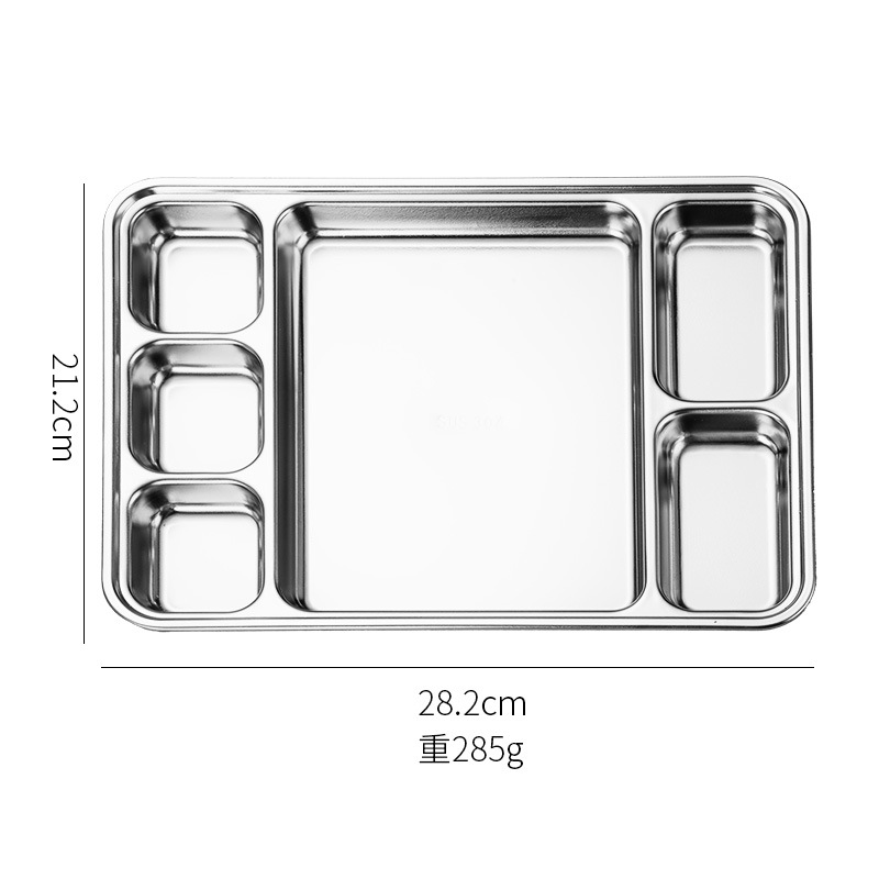 304 plato de acero inoxidable estilo coreano creativo de salsa de barbacoa plato multipropósito de bocadillos plato de comedor de partición de buffet