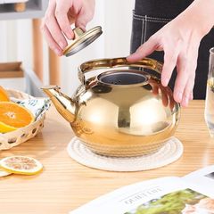 Manufacturer Direct Supply Stainless Steel Elegant Kettle Water Kettle for Restaurants, Hotels, Tea Rooms, Tea Kettles with Filter Net Gift