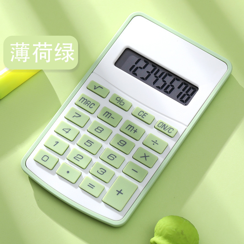 小さな関数電卓、見栄えの良い学生、キャンディー色の電子コンピュータ、小型ポータブルフリップ計算機|undefined