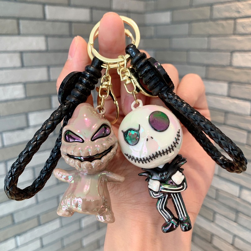 New Fashion Cartoon Halloween Play Series Three-dimensional Keychain PVC Soft Rubber Doll Couple Bag Hanging Ornaments