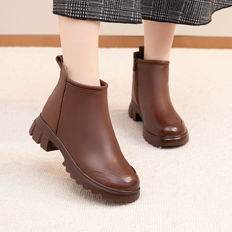 Demi-season shoes for mother, keep warm boots, 2023