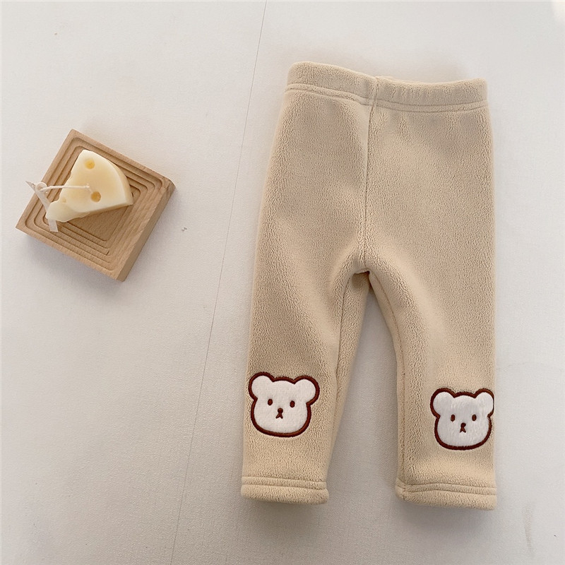 Polainas de invierno para niños ropa de invierno para bebés polainas forradas de lana olímpica pantalones engrosados para bebés pantalones calientes para bebés
