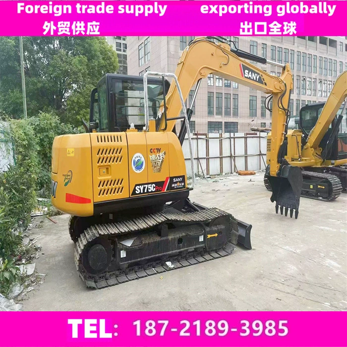 Подержанный экскаватор Sany 75 7 тонн небольшой экскаватор в наличии посылка дешевая распродажа