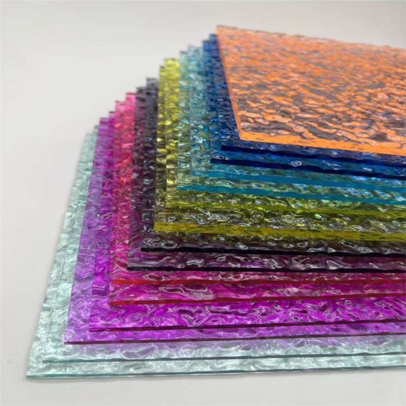 炫彩镭射有机玻璃幻彩长虹条纹石头纹水波纹屏风隔断加工亚克力板