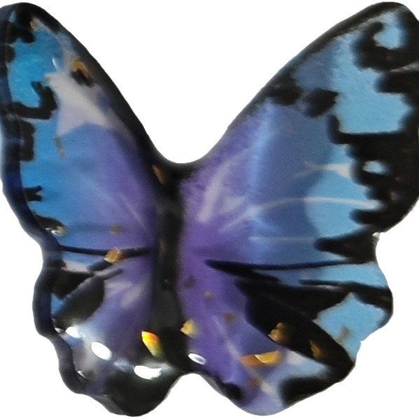 Multi-color mariposa gota aceite hoja de oro colgante DIY hecho a mano horquilla joyería pendientes accesorios material estilo japonés aire fresco