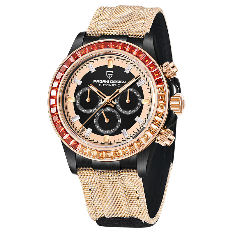 Bojiani Pagani designPD-1732 reloj de hombre reloj mecánico automático de acero inoxidable impermeable reloj hueco