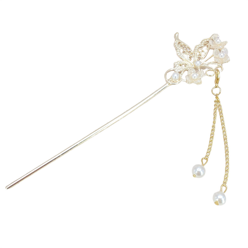 Nueva horquilla de borla de estilo antiguo chino para mujer, tocado de Hanfu de alta gama, placa de regalo de paso, horquilla de pelo, horquilla de pelo al por mayor